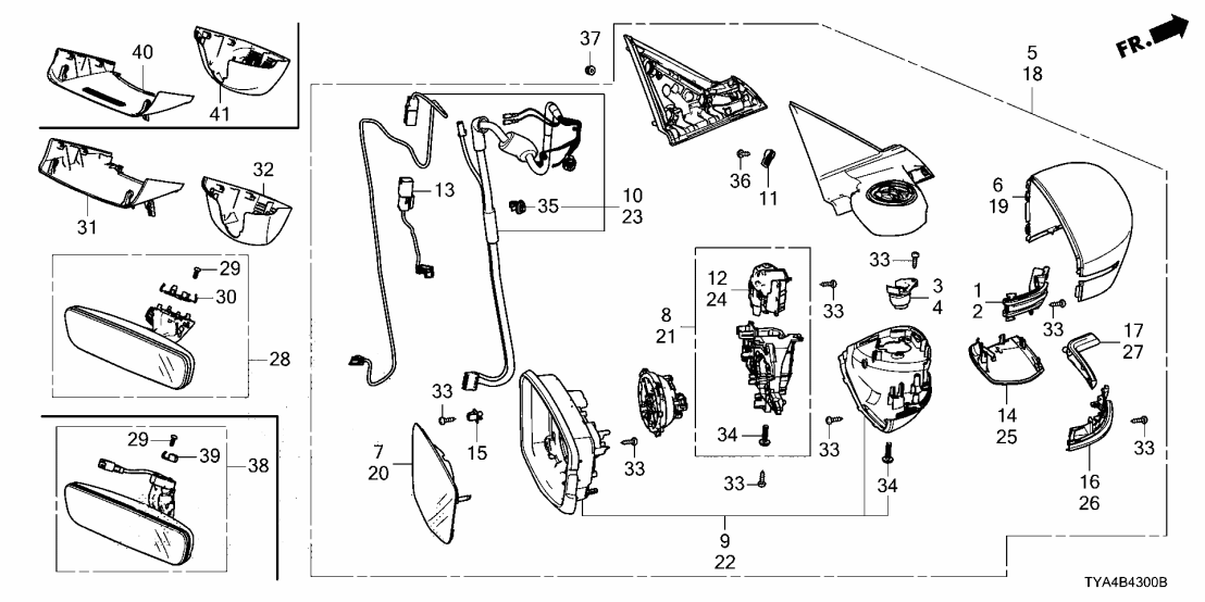 76251-TYA-C11ZM Acura HOUSING UPPER*B640M*