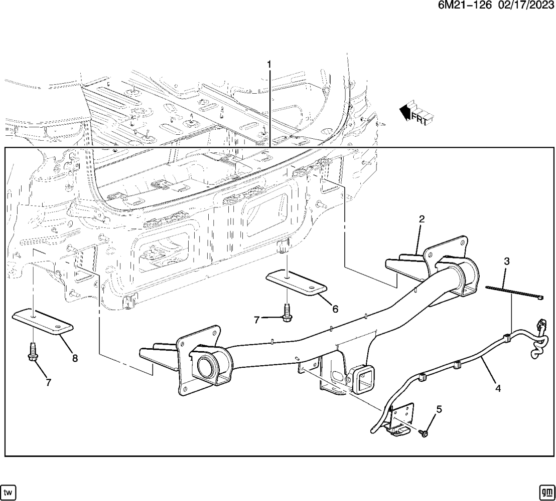 84933501 Acura HITCH PKG, TRLR