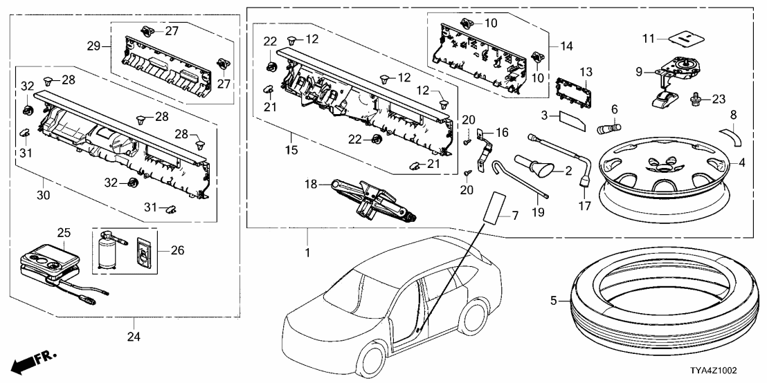 Acura 06421-TYB-A10ZA Kit Assembly Nh900L 06421-TYB-A10ZA Acura Kit Assembly Nh900L