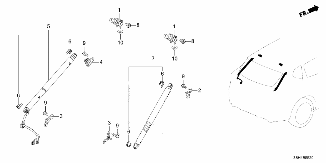 74823-3BH-A00 Acura BRACKET, R. (UPPER)