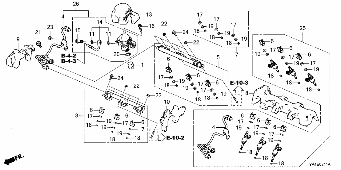 Acura 06160-6S9-305 Fuel Injector Assy 06160-6S9-305 Acura Fuel Injector Assy