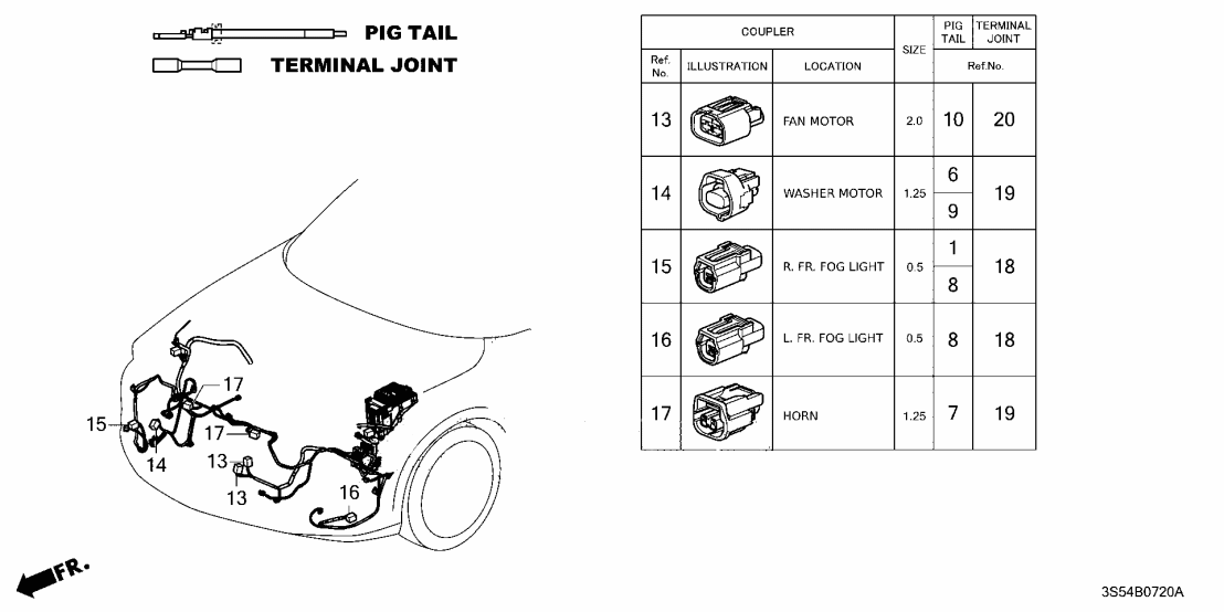 04320-TBA-E10 Acura Pigtail (1.25F)