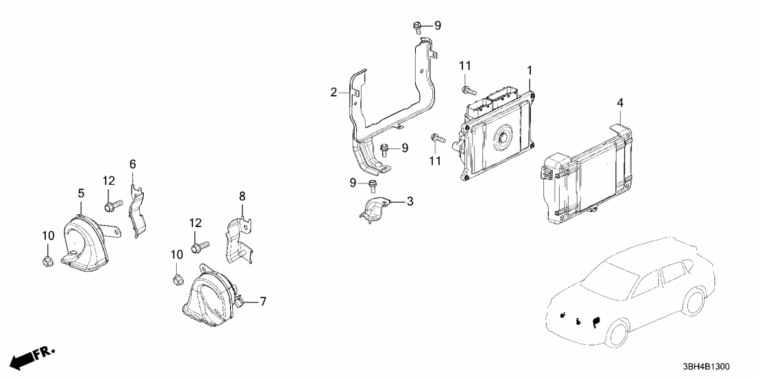 38100-3V0-A11 Acura HORN ASSY. (LOW)