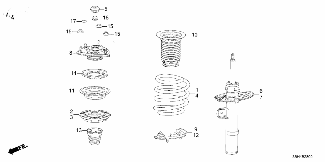 51401-3BH-A01 Acura SPRING, R. FR.