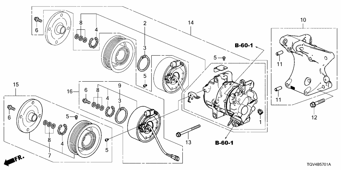 Acura 38810-6S9-A02 COMPRESSOR 38810-6S9-A02 Acura COMPRESSOR