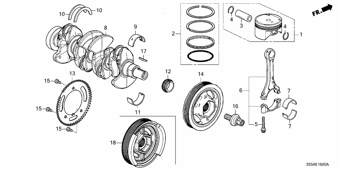 Acura 13217-64A-A01 Bearing G, Connect Rod 13217-64A-A01 Acura Bearing G, Connect Rod