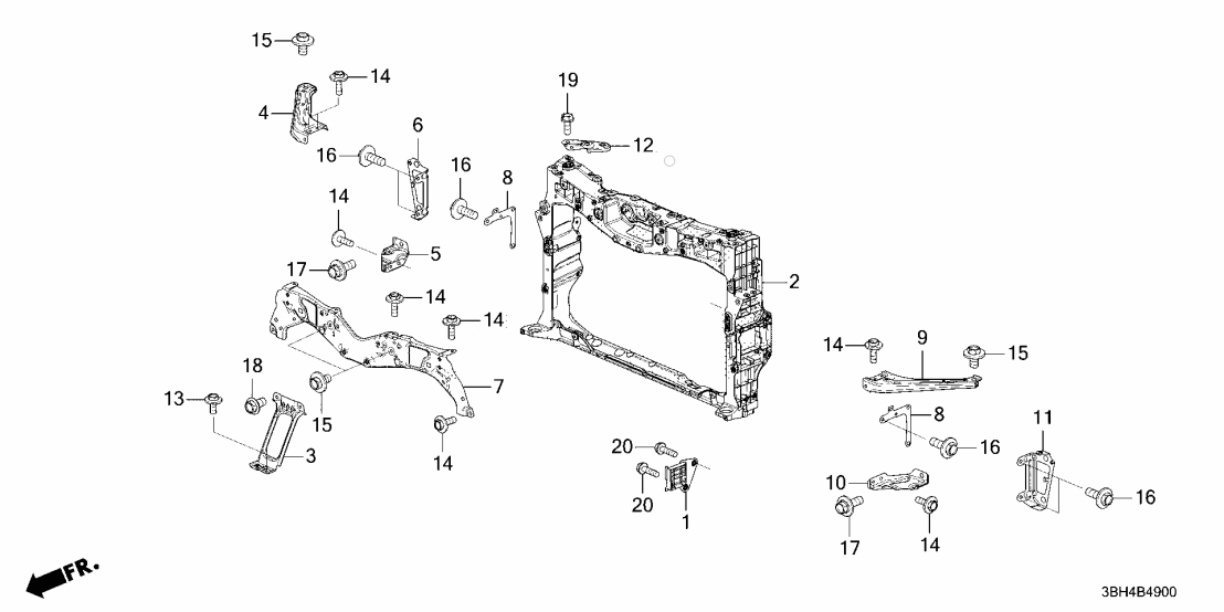 71411-3BH-A01 Acura BULKHEAD, FR.