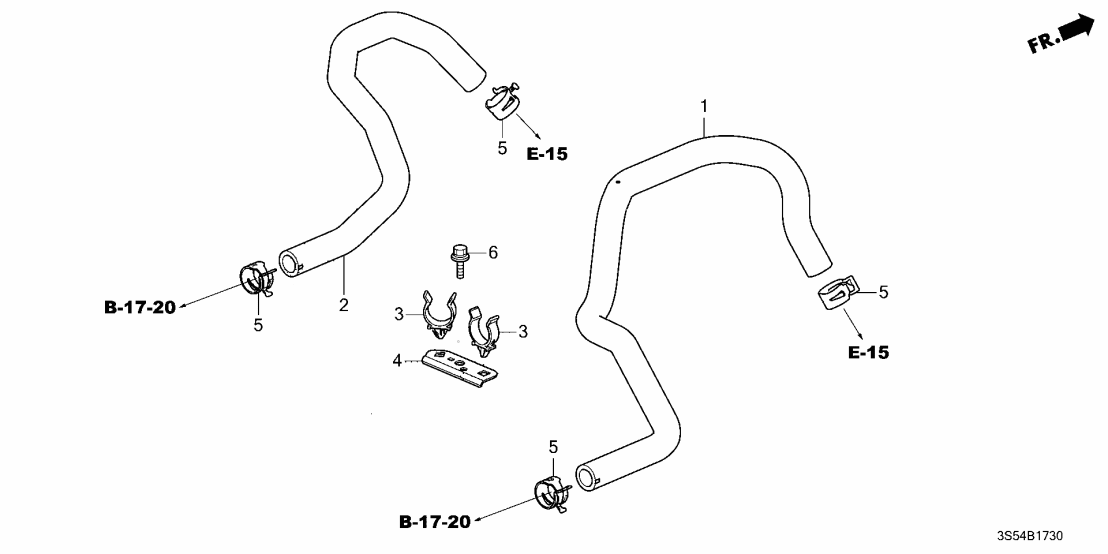 79725-T20-A00 Acura Hose, Water Outlet