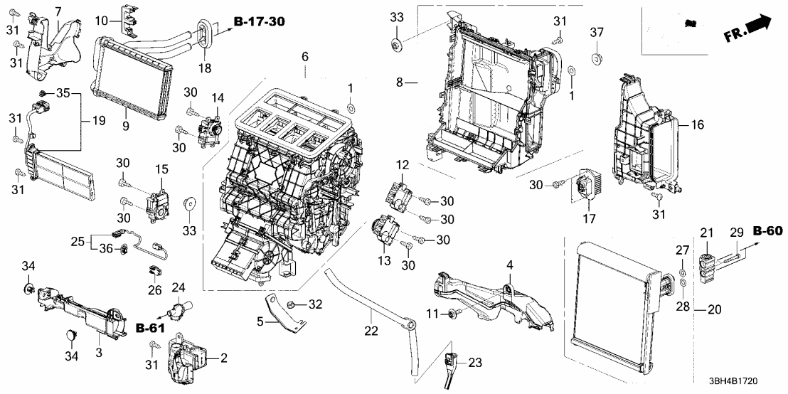 79106-3Y0-H51 Acura HEATER SUB-ASSY.