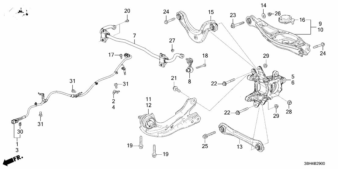 52300-3Y1-H01 Acura STABILIZER, RR.