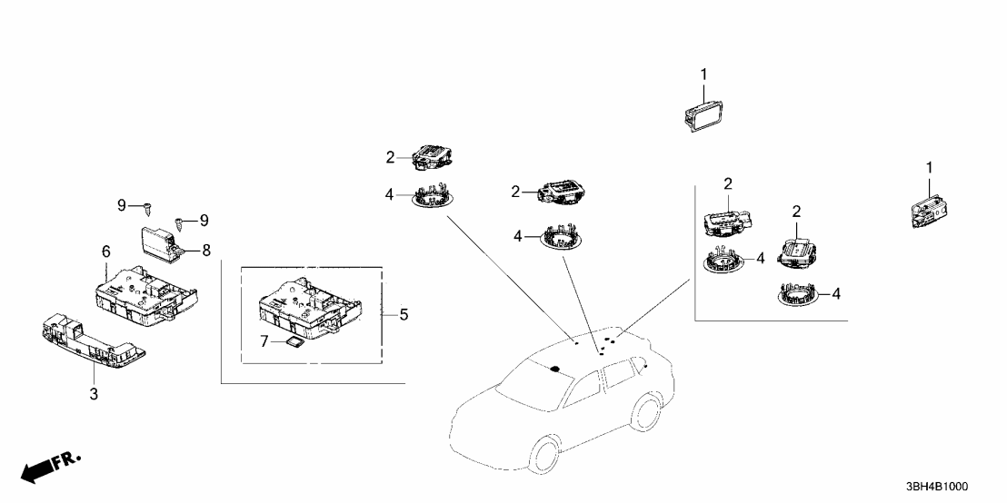 36624-T20-G01 Acura FRAME, E-CALL