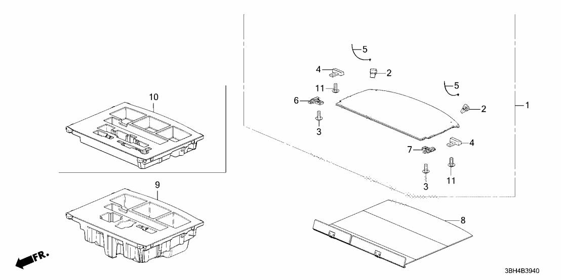 84550-3BH-A50 Acura BOX, CARGO FLOOR