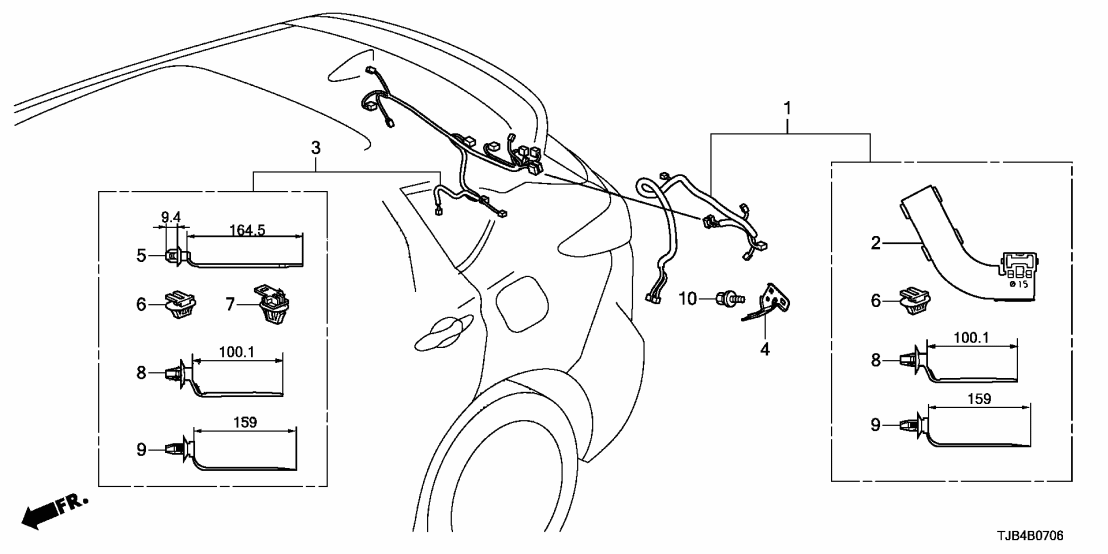 32119-TJB-A10 Acura Subcord, Tailgate