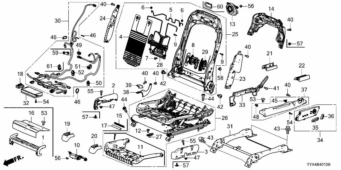 81628-TYA-A22 Acura UNIT, MSC L (12-WAY)