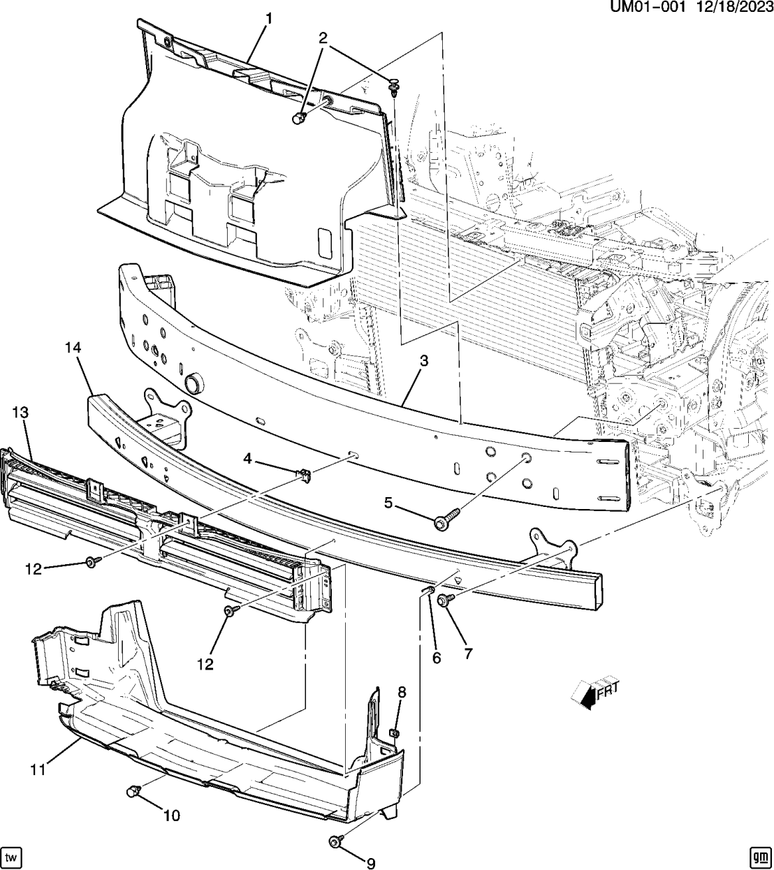 Acura 11571100 BOLT, FR. BMPR BAR 11571100 Acura BOLT, FR. BMPR BAR