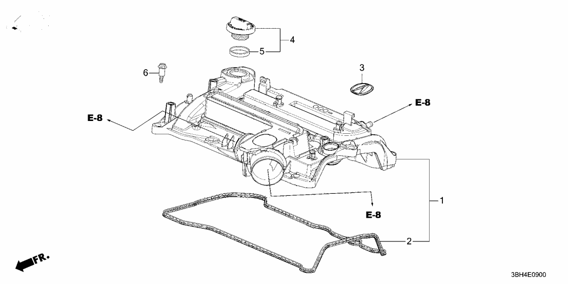 12341-6VJ-A01 Acura PKG, HEAD COVER