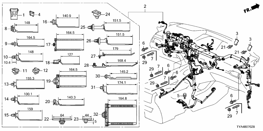 32117-TYC-AB0 Acura WIRE HARN, INST