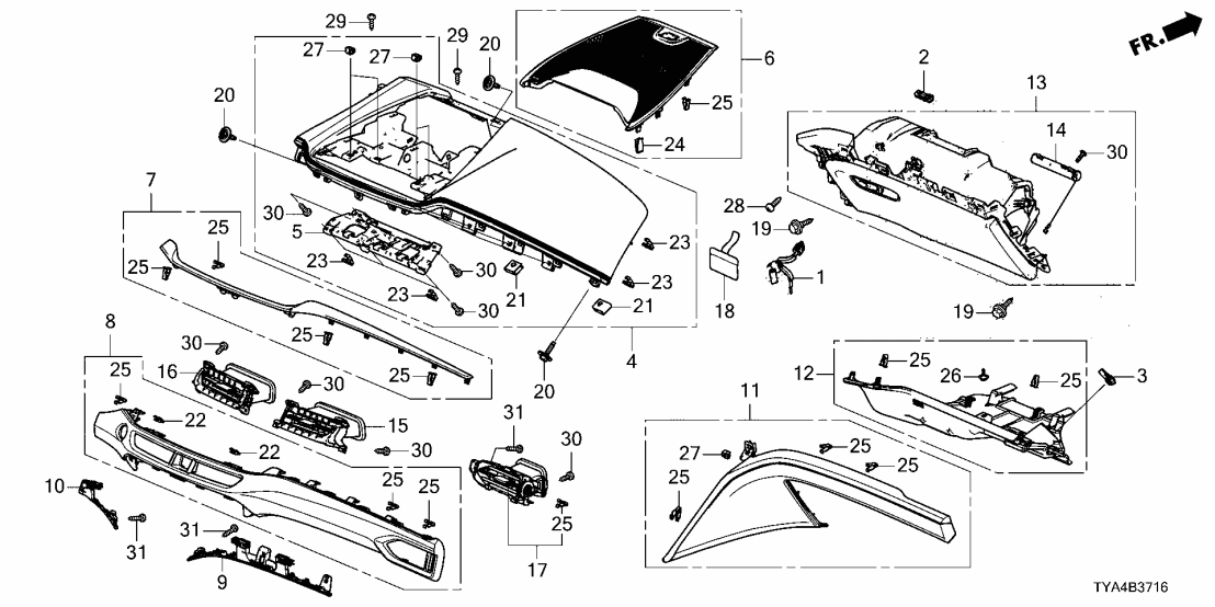 77105-TYA-A62ZA Acura PAD, AS *NH900L*