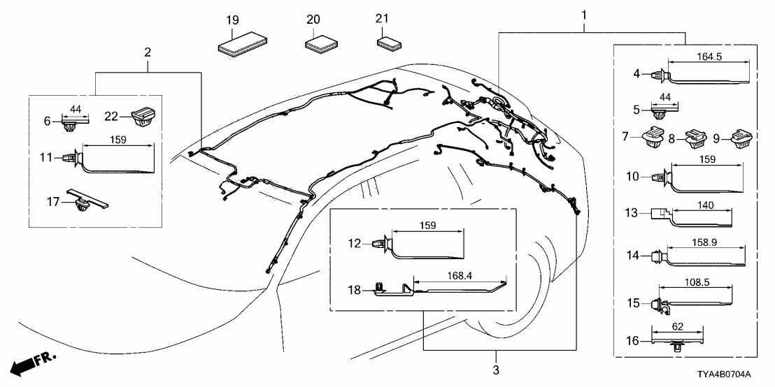 32155-TYA-A80 Acura WIRE HARN, SUNROOF