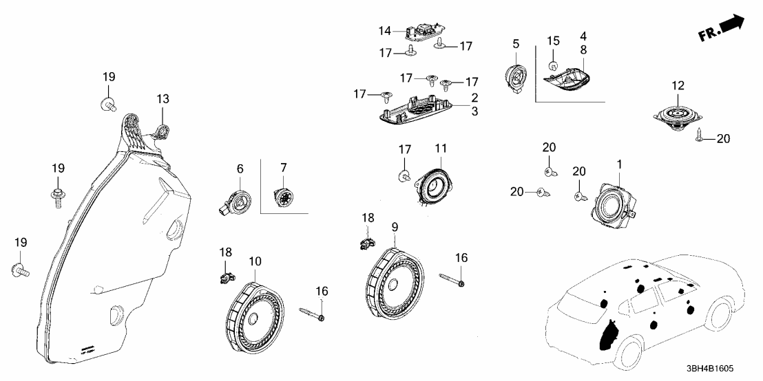 8A420-3BH-A61 Acura SPEAKER ASSY. (14CM)