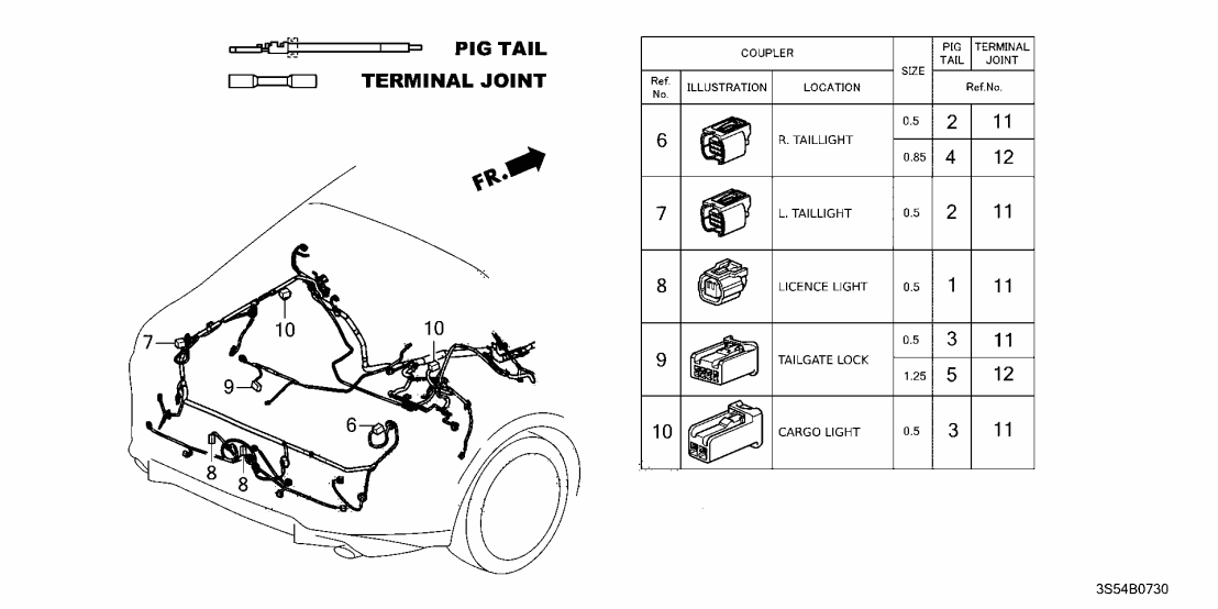 04320-T5A-B00 Acura Pigtail (0.85)