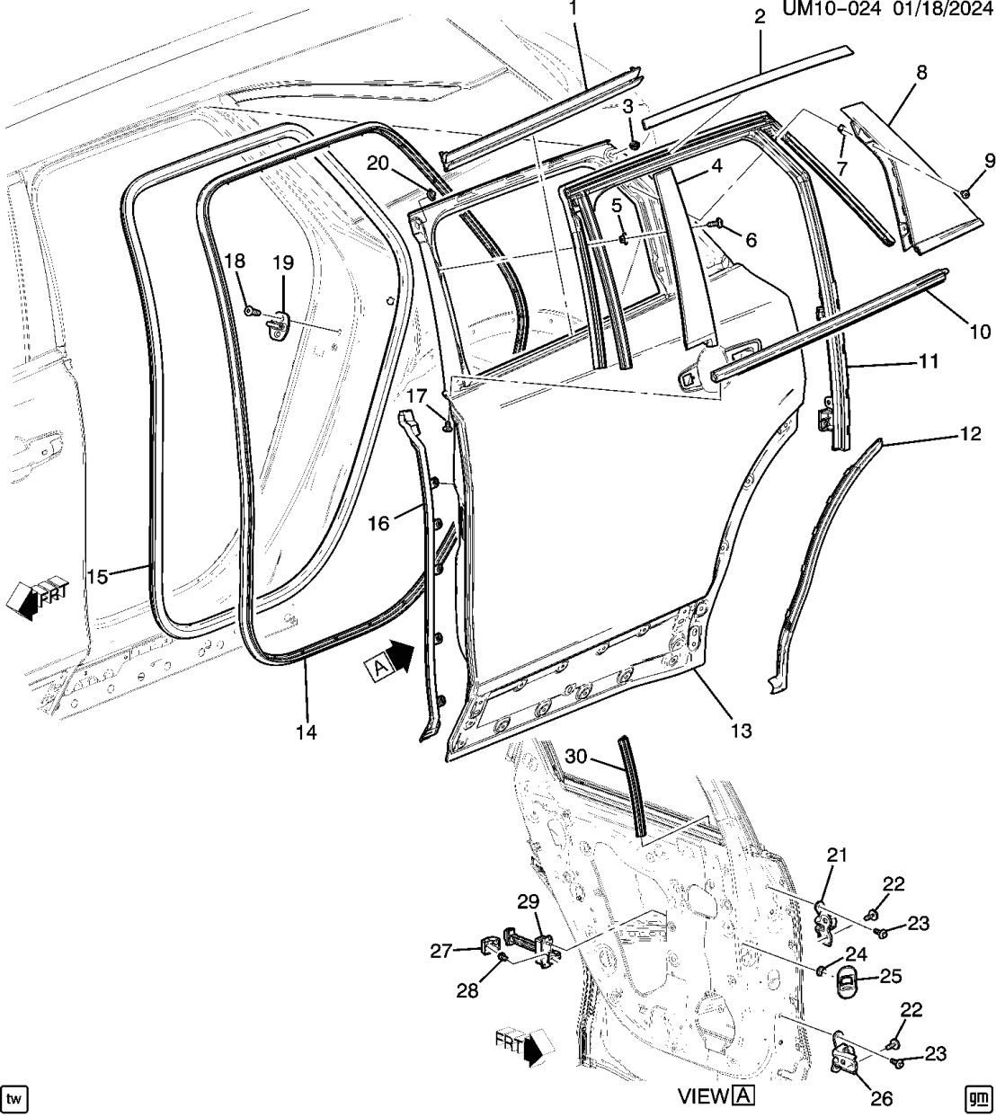 Acura 85084174 WEATHERSTRIP ASM- L. 85084174 Acura WEATHERSTRIP ASM- L.