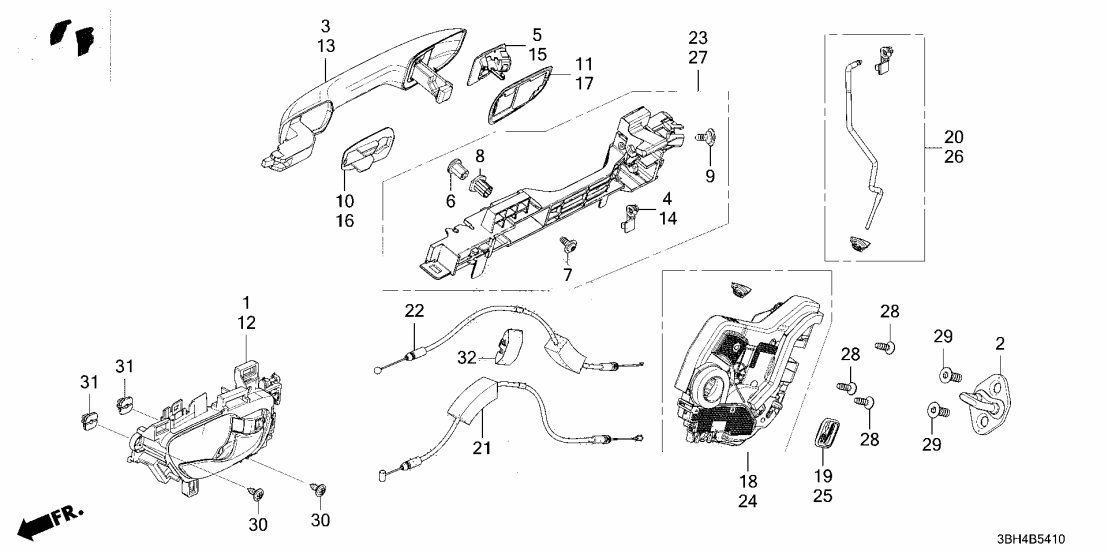 72613-3BH-305 Acura ROD SET, R. RR.