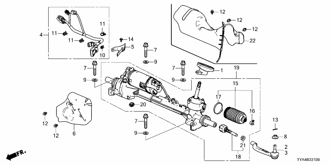 53630-TYC-A02 Acura RACK, POWER STEERING