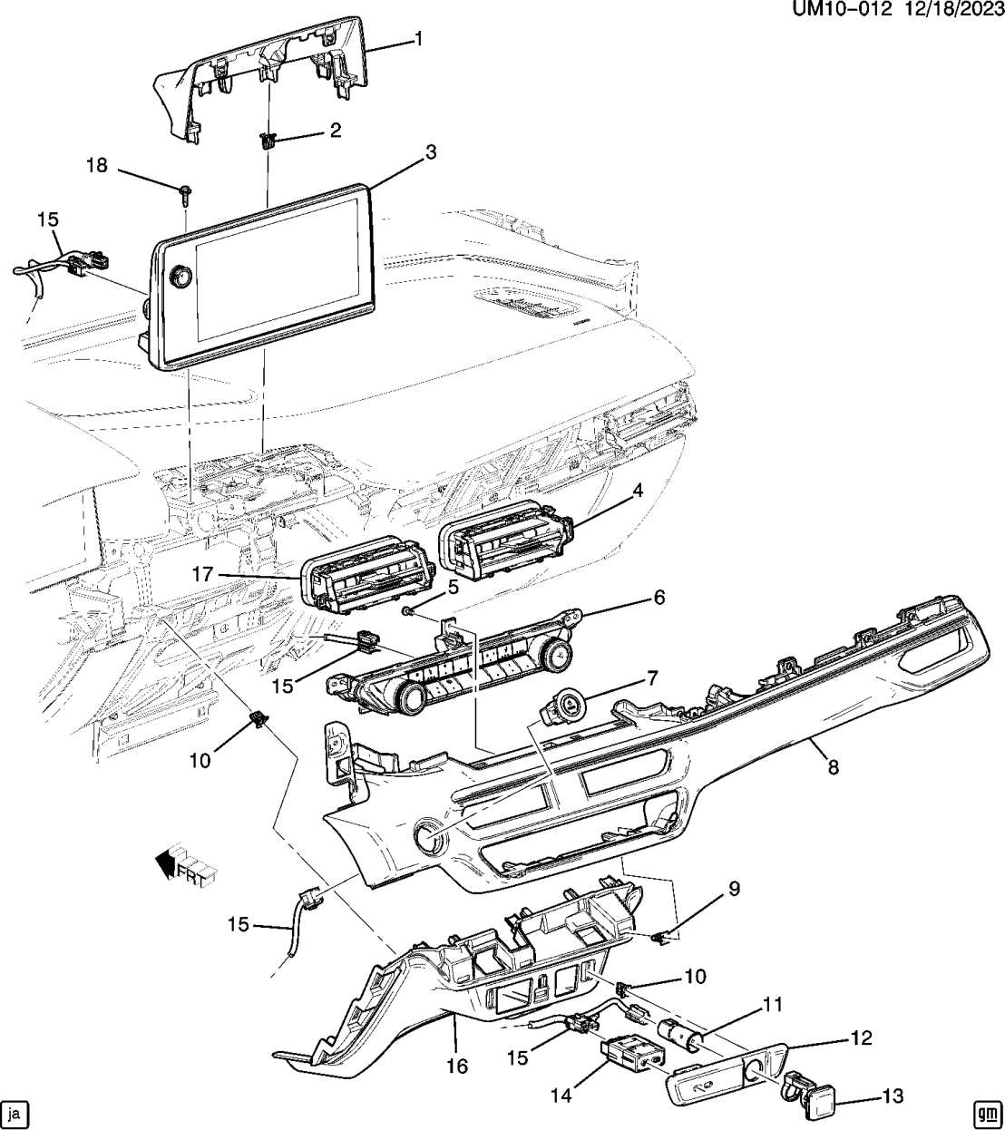 86590966 Acura COVER-I/P UPR *103H*