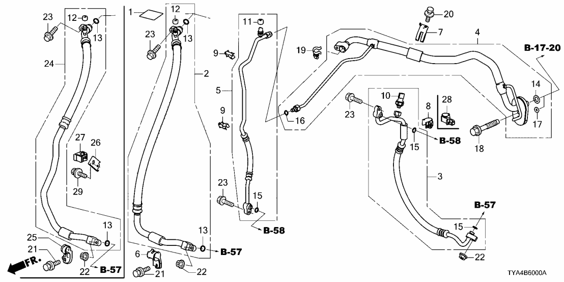 80361-TYB-A00 Acura Stay A, A/C Pipe