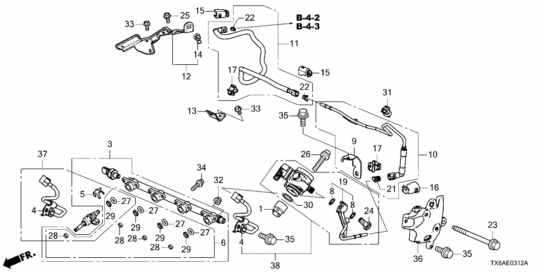 06160-5A2-305 Acura Fuel Injector Assy