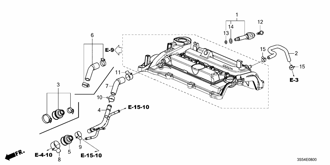 17137-64A-A00 Acura Pipe, Breather