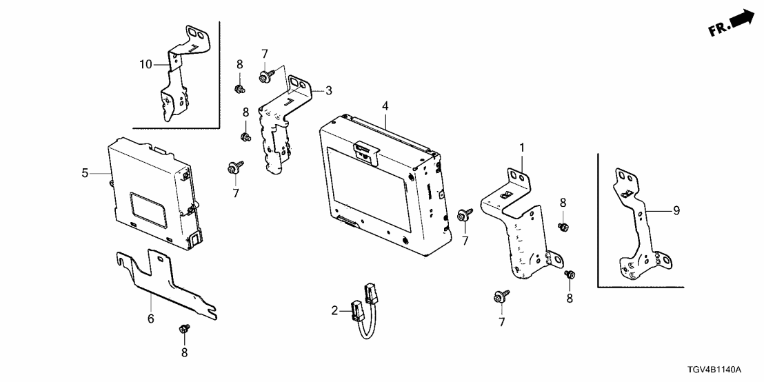 Acura 39161-TGV-A20 BRACKET, L. RADIO 39161-TGV-A20 Acura BRACKET, L. RADIO