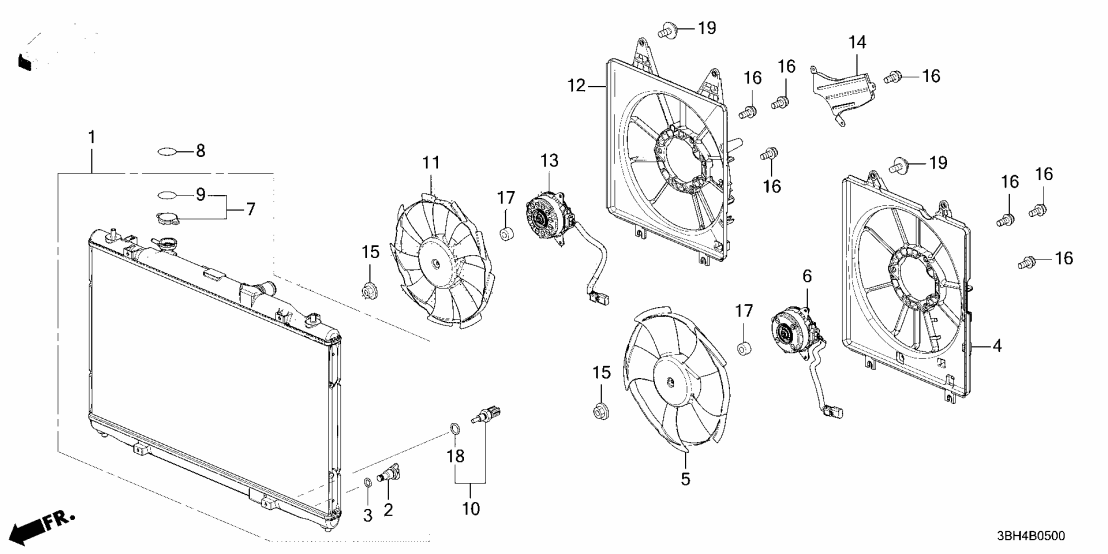 19010-6VJ-A01 Acura RADIATOR COMP