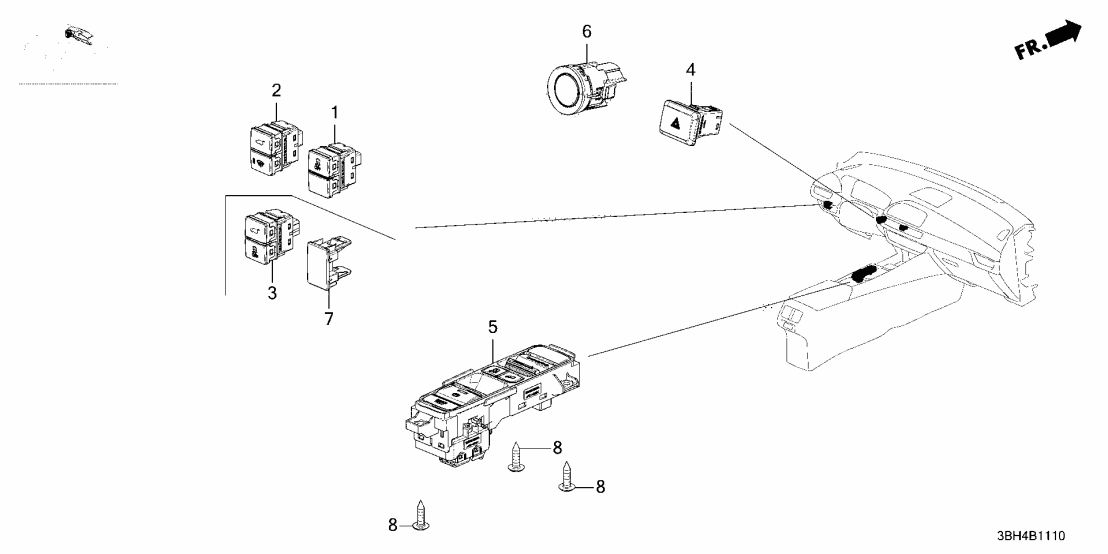 35730-3BH-A01 Acura SWITCH ASSY.