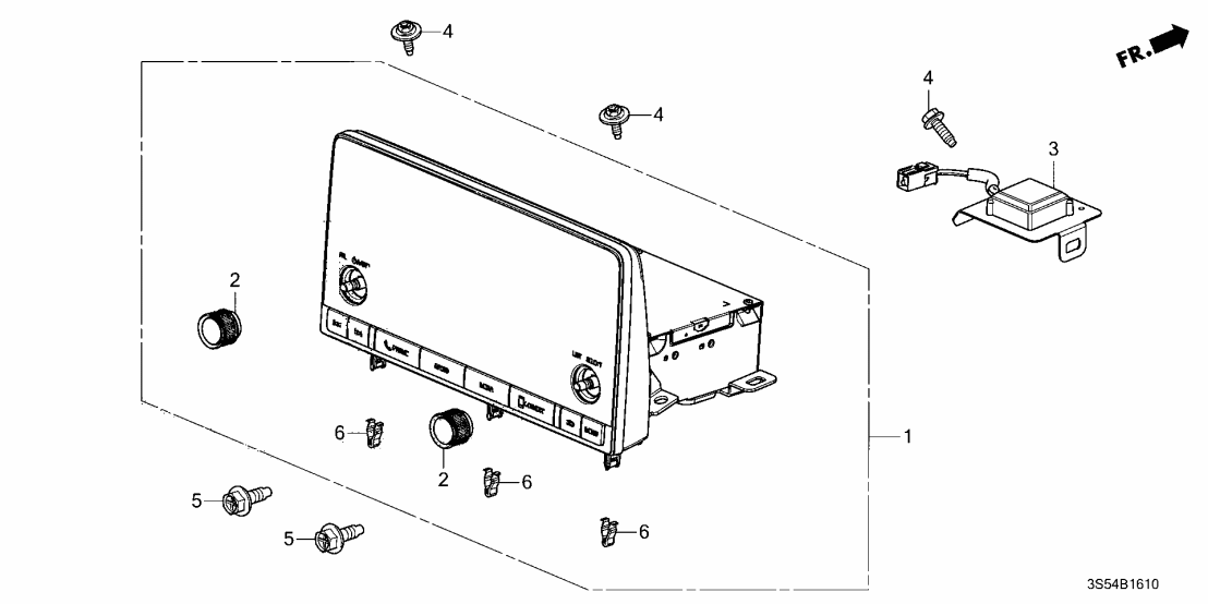 8A100-3S5-A01 Acura Audio Unit, Screen