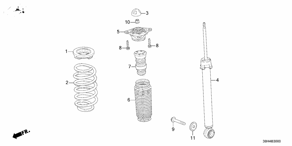 52441-3BJ-A11 Acura SPRING, RR.