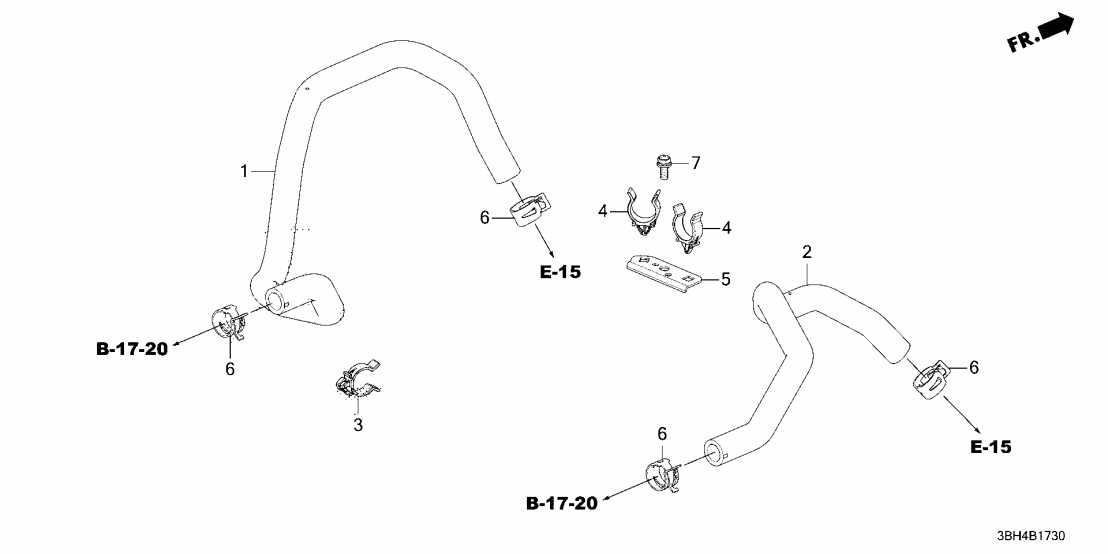 79721-3Y0-H00 Acura HOSE A, WATER