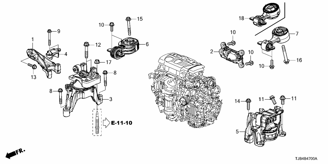 50890-TJC-A01 Acura Rod, Torque (Lower)