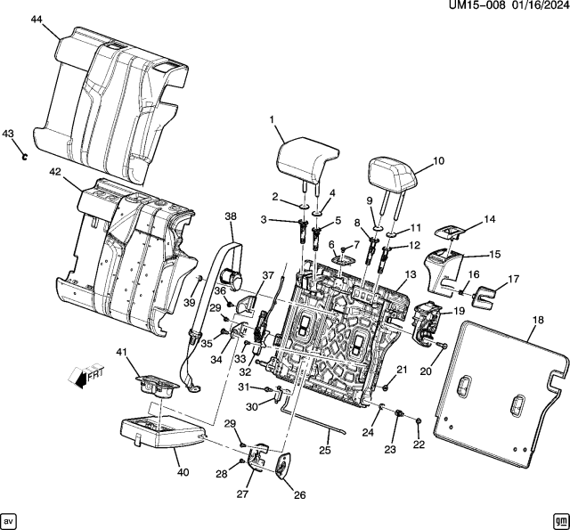 2024 Acura ZDX RING, FR. Diagram for 11547535
