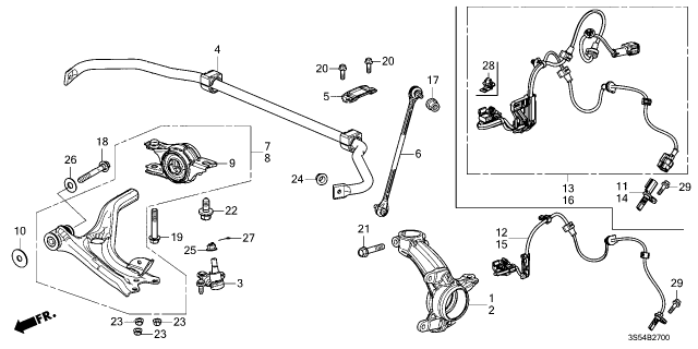 2023 Acura Integra Arm, Left Front (Lower) Diagram for 51360-T22-A10