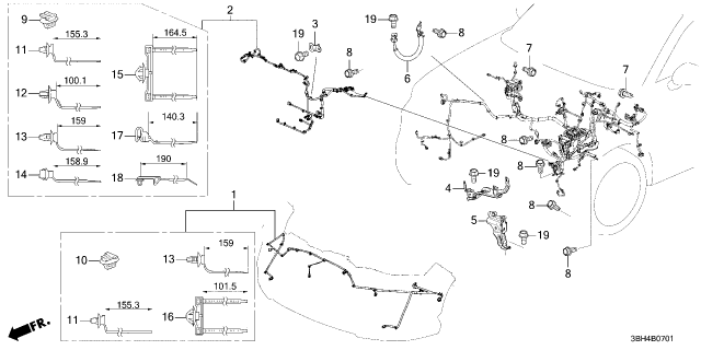 2025 Acura ADX Bracket, Front Diagram for 32132-T20-A00