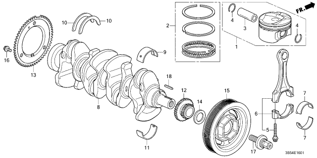 2024 Acura Integra Pulley, Crankshaft Diagram for 13810-RPY-G01