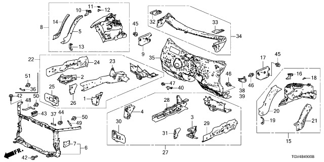 2024 Acura TLX Bolt, Flange (8X14) Diagram for 90002-59B-000