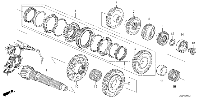 2025 Acura Integra Bearing (52X57X23) Diagram for 91105-65W-003