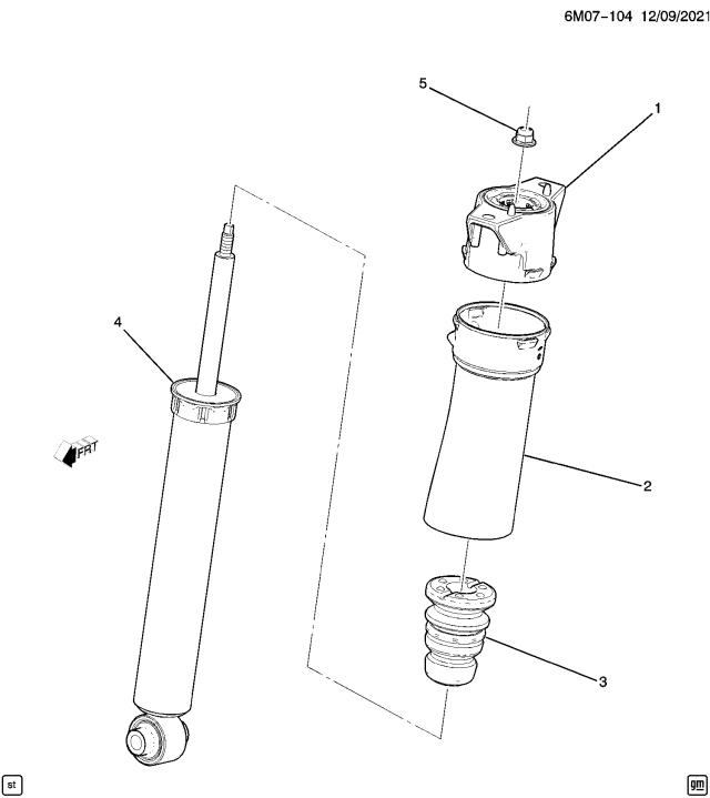 2024 Acura ZDX ABSORBER, RR. SHK Diagram for 85025866