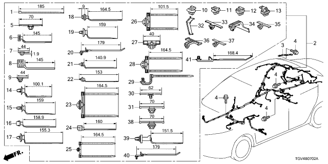2025 Acura TLX 4 Door Technology 10AT Wire Harness Diagram 3