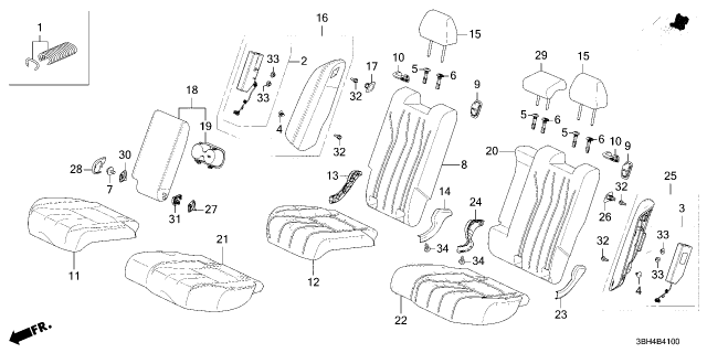 2025 Acura ADX MODULE, R. SIDE Diagram for 78650-3W0-A00