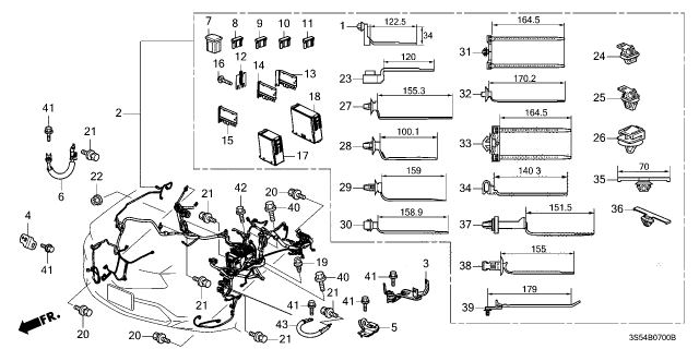 2024 Acura Integra Fuse, Multi Block Diagram for 38231-T20-A01
