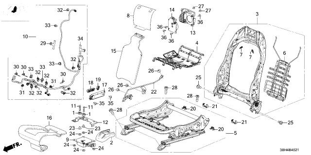 2025 Acura ADX Knob, Right Nh900L Diagram for 81251-THA-W01ZA